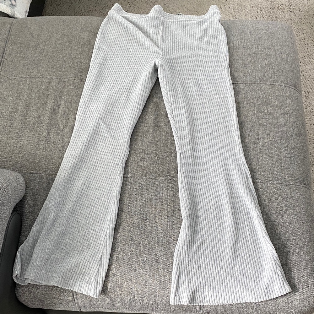 Aerie Gray Ribbed Pants
